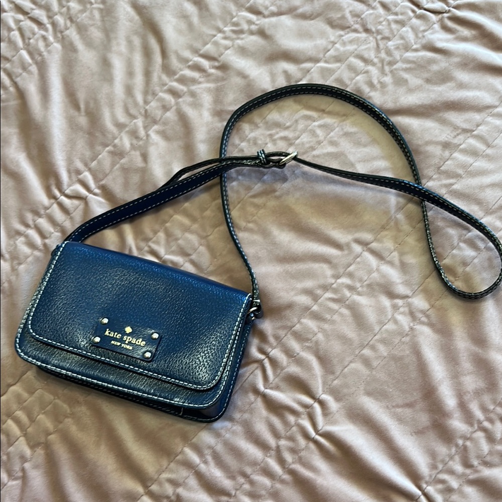 Kate Spade Blue Crossbody Bag with Gold Hardware - Picture 1 of 4